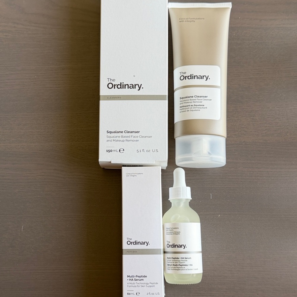 The Ordinary Skincare Duo - Beige Tube & Pale Yellow Serum